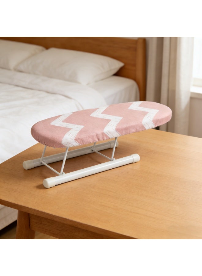 Valiant Glow Foldable home portable small ironing board, portable desktop ironing board with non-slip feet, cloth cover, mini ironing board, suitable for ironing cuffs, ironing collars, suitable for home travel, camping, dormitory use. - Image 4